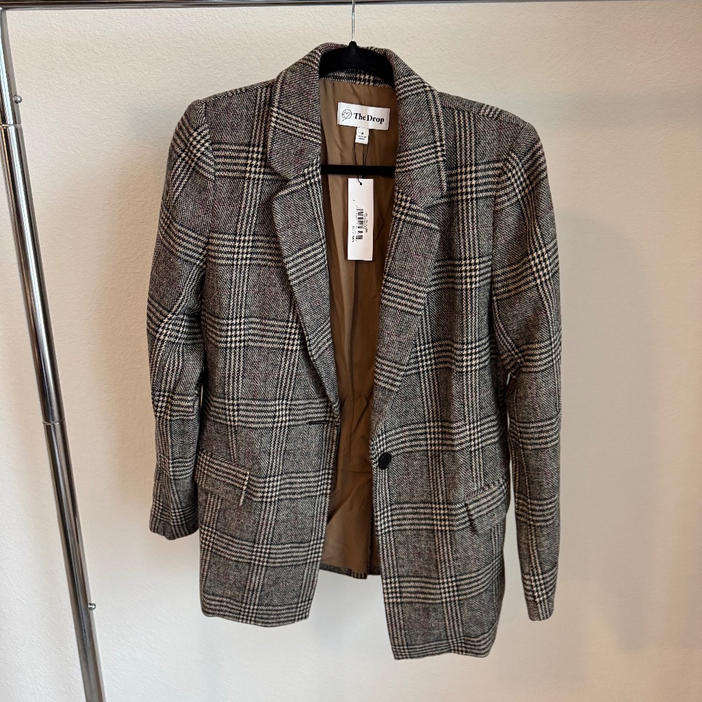 Thyme Brown Plaid Women's Blazer